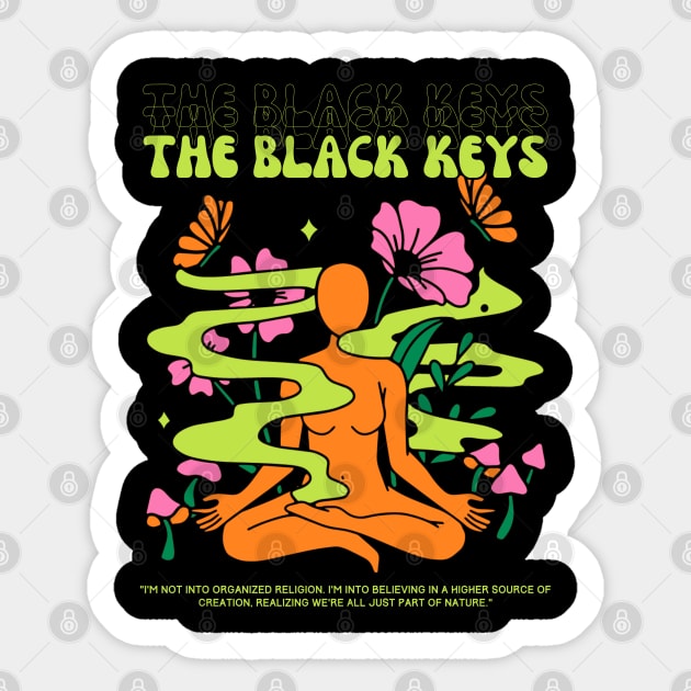 The Black Keys // Yoga Sticker by Mamamiyah